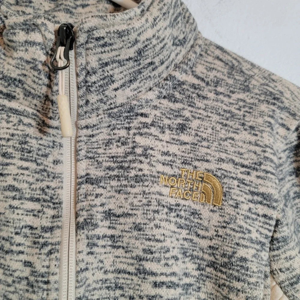 The North Face Crescent Full Zip Jacket Womens Small Grey Marled Casual Pockets